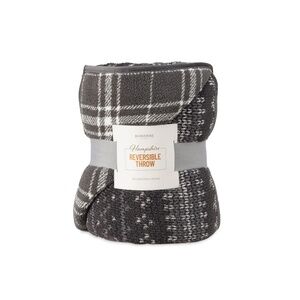 Berkshire Life Reversible Printed Hampshire Soft Throw Blanket, Glacier Fair Isl